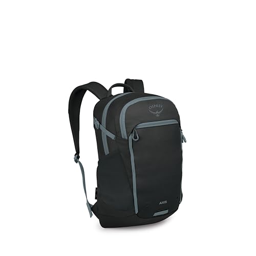 Osprey Axis Laptop Backpack – Sleek Everyday Pack with Laptop Sleeve, Water Bottle Pockets & Compression Straps - color: Black-shale Grey
