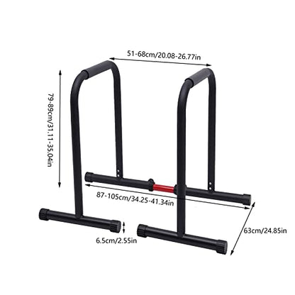 Dip Stand Station, Dip Station Functional Dip Stands Fitness Workout Dip bar Station Stabilizer Push Up Stand, Dip Bar, Adjustable Bars for Home Workout, Dip Station with 440LBS Loading Capacity