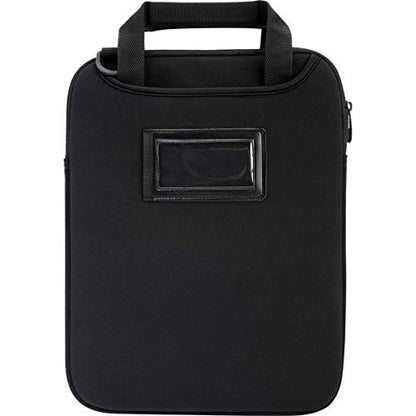Targus Vertical Slipcase Laptop Messenger Bag, Black - Hideaway Handles with Cross Shoulder Strap and Protective Padding, Fits 14" Laptop (TSS913)
