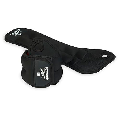 Reebok Wrist Weights, Wearable Weights with Thumb Loop for Arm Fitness, Boxing, Yoga, Walking & More, Polyester Spandex Wrist Wraps, Home Workout Essentials & Gym Accessories for Women & Men