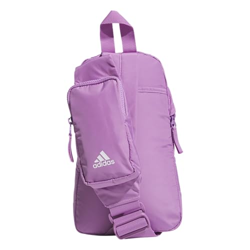 adidas Essentials Crossbody – Athletic Sling Bag with Phone Pocket - color: Preloved Purple/2.0
