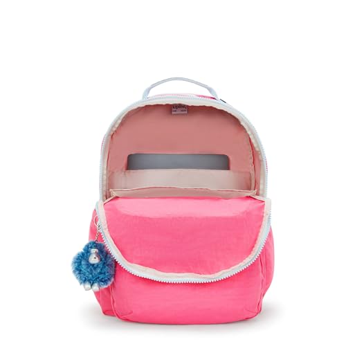 Kipling Women's Seoul 15" Laptop Backpack, Durable, Roomy with Padded Shoulder Straps, Built-In Protective Sleeve - color: White, size: 12.75''L x 17.25''H x 8''D