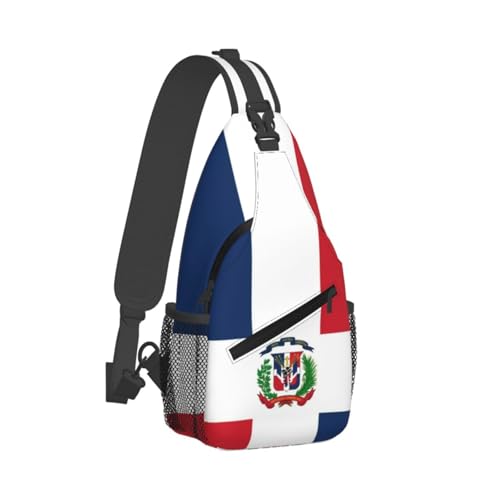 Flag Of The Dominican Republic Sling Backpack Hiking Backpack Crossbody Bag Sports Lightweight And Durable Chest Bag Shoulder Bag For Women Men - color: 1
