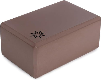 4" Yoga Block, 10 Pack Bulk EVA Foam Yoga Blocks, Firm and Supportive Yoga Brick, Balance Foam for Stretching, Pilates, and Workout, 4" x 6" x 9" - color: Mocha
