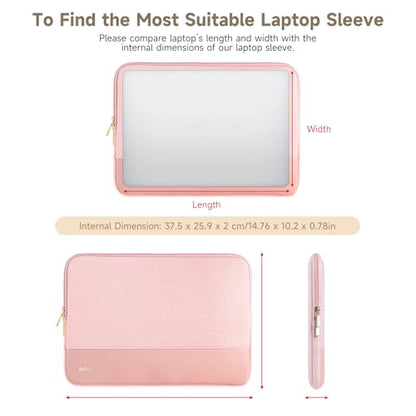 Laptop Case 15 inch, 15-16 inch Laptop Sleeve Compatible with MacBook Air 15 M4 A3241 M3 A3114 M2 A2941 2025-2023, Dell XPS 15, HP ASUS Lenovo Acer, Water-Resistant Computer Case Bag - color: Pink Color Blocking, size: 15-16 inch