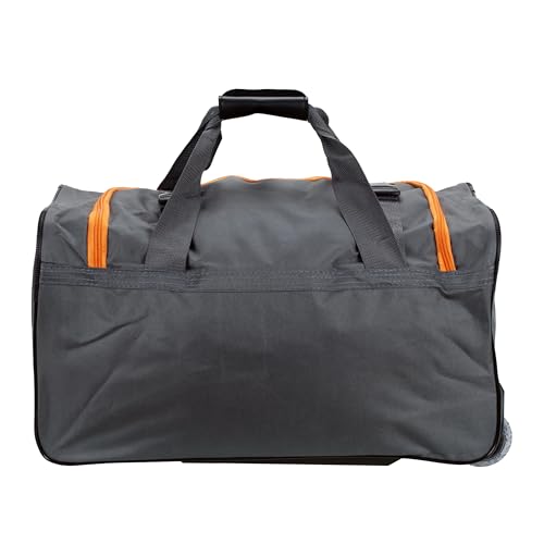 Rockland Rolling Duffel Bag, Black, 22" - color: CHARCOAL, size: 30"