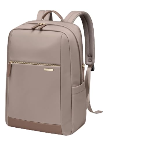 Laptop Backpack for Women - Business Travel Anti Theft Laptop Bag Backpack Water Resistant College Computer Backpacks for Men Women Fits 15.6 Inch Notebook (Creamy coffee) - color: Creamy Coffee, size: 15.6 Inch