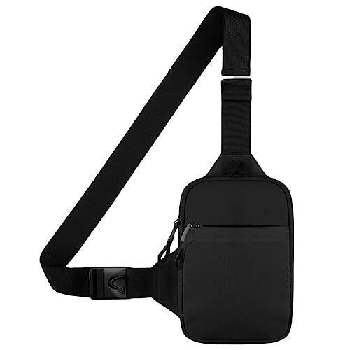 flintronic Mini Crossbody Sling Bag, Waterproof Chest Bag, Lightweight Shoulder Backpack for Men Women Workout Travel
