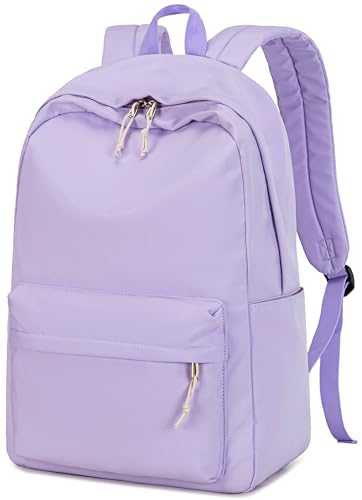 Bluboon School Backpack for Teen Girls Women Laptop Backpack College Bookbags Middle School Travel Work Commuter Back Pack（Lavender） - color: Light Purple