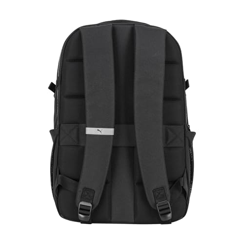 PUMA Range Backpack with Padded Straps, Laptop Sleeve & Luggage Strap, Black, One Size - color: Black