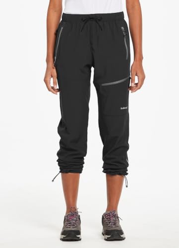 baleaf Women's Hiking Pants Quick Dry Lightweight Water Resistant Elastic Waist Cargo Pants for All Seasons - color: 29''-black, size: Small