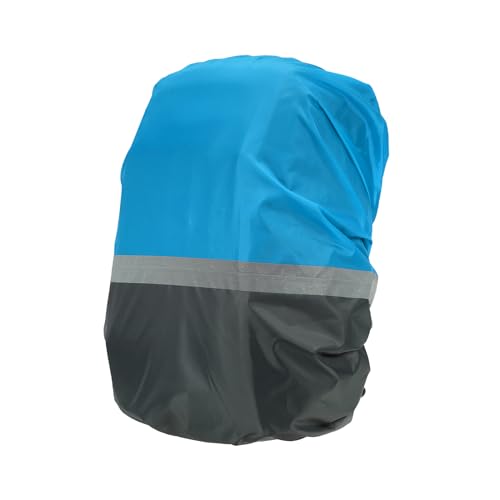 PATIKIL Waterproof Backpack Rain Cover, Non-Slip Ultralight Backpack Cover with Reflective Strip for Hiking Camping Traveling Cycling - color: Grey Blue, size: Medium