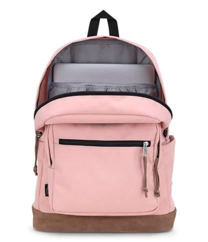 JanSport Right Pack Backpack - Durable Daypack with Padded 15" Laptop Sleeve, Spacious Main Compartment & Integrated Water Bottle Pocket - Misty Rose - color: Misty Rose