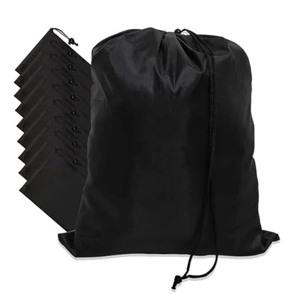 10-Pack Drawstring Bags with Toggle Closure - Lightweight & Durable Nylon Gym Bags for Sports, Travel and Daily Use - size: 19 x 23 Inch