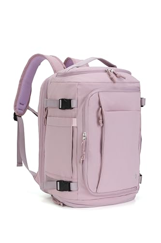 BESMART Travel Duffle Backpack with Shoe Compartmen&Wet Pocket for Women, Expandable 12-Pockets Carry On Flight Approved Backpacks Fit 15.6'' Laptop for Travel, Sports, Fitness&Workout(Pink) - color: Pink