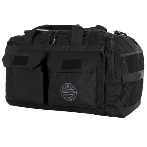 Serious Steel Fitness Heavy Duty 1000D Nylon Duffel Gym Bag (Mid BUD - Black) - color: Black, style: Duffel Bag (Mid Bud)