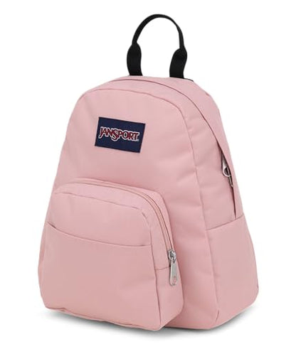 JanSport Half Pint Mini Backpack, 10.2 L - Durable Mini Bag Purse with Adjustable Shoulder Straps, Single Main Compartment, Zippered Stash Pocket, Misty Rose - color: Misty Rose