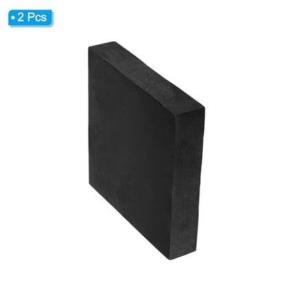 PATIKIL Rubber Anti-Vibration Pads, 2 Pcs Square Vibration Isolation Mats 6" x 6" x 1.2" for HVAC Air Conditioner Air Compressor Washer Dryer, Black - size: 6" x 6" x 1.2"