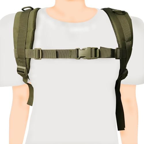 TRIWONDER Backpack Chest Strap Adjustable Sternum Strap Chest Belt Molle with Quick Release Buckle for Tactical Pack - color: Green - 2 Pack
