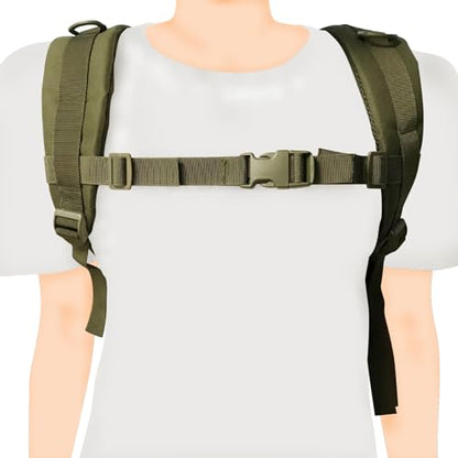 TRIWONDER Backpack Chest Strap Adjustable Sternum Strap Chest Belt Molle with Quick Release Buckle for Tactical Pack - color: Green - 2 Pack
