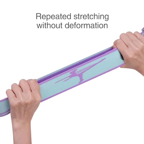 Adjustable Stretch Strap for Kids, 8-Loop Elastic Resistance Band for Children Gymnastics, Ballet Dance, Yoga, Stuff，Pilates & Flexibility Training, Home Exercise Equipment for Girls - color: Blue