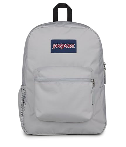 JanSport Cross Town Backpack - Simple Bag for Everyone with 1 Main Compartment, Front Utility Pocket - Premium Class Accessories - Grounded Grey - color: Grounded Grey