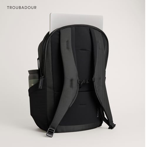 Troubadour Neo Backpack - 22L Lightweight Laptop Backpack - Ergonomic & Water Resistant - Versatile Style for Work and Travel - Charcoal Black - color: Charcoal Black