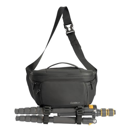 Cwatcun Waterresist Camera Waist Pack，Compact Crossbody Sling Bag for DSLR/SLR/Mirrorless Cameras - size: Large