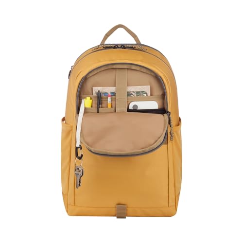 Eddie Bauer University Backpack 26L | Everyday Carry | Work | Travel | Commuter | Padded Laptop Sleeve | Stretch Bottle Pockets | Lightweight | Durable - Field Gold - color: University - Field Gold, size: 26L
