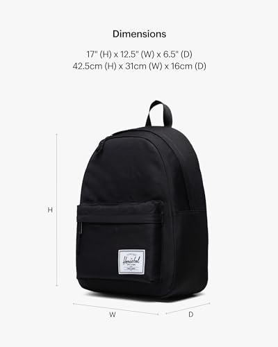 Herschel Supply Co. Classic Backpack, Black, Mod - 20L - color: Black, size: Mod - 20L