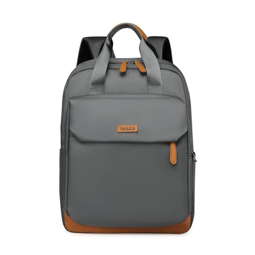 Minimalist Laptop Backpack with Luggage Strap, Stylish Daypack with Anti-Theft Pocket, Durable Casual Carry (GREY) - color: Grey