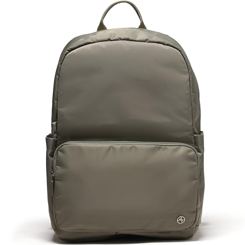 Pander 22L Casual Daypack Everyday Backpack with Luggage Sleeve Smooth Webbing Handle Professional Commuter School Bag, Grey Sage - color: Grey Sage
