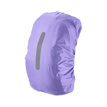 PATIKIL Waterproof Backpack Rain Cover, Non-Slip Backpack Cover with Vertical Reflective Strap Stay Dry for Hiking, Camping, Hunting - color: Purple, size: X-Small
