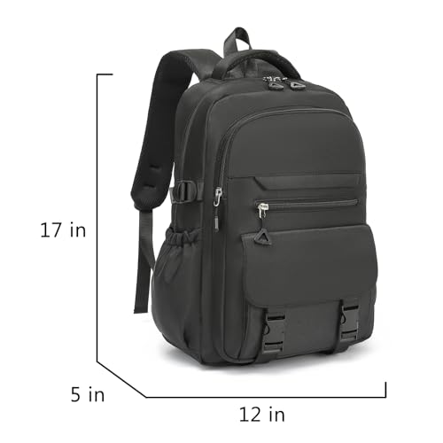 Kids High Middle School Backpack for Girls 5-12 Kawaii Travel Aesthetic Bookbag,Black - color: Black