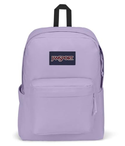 JanSport SuperBreak Plus Backpack with Padded 15-inch Laptop Sleeve and Integrated Bottle Pocket - Spacious and Durable Daypack for Work and Travel - Pastel Lilac - color: Pastel Lilac
