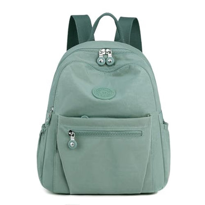 Tanweibago Mini Nylon Women Backpacks,11L Small Ladies backpacks Casual Lightweight Women Shopping Travel Daypack (Light Green) - color: Light Green