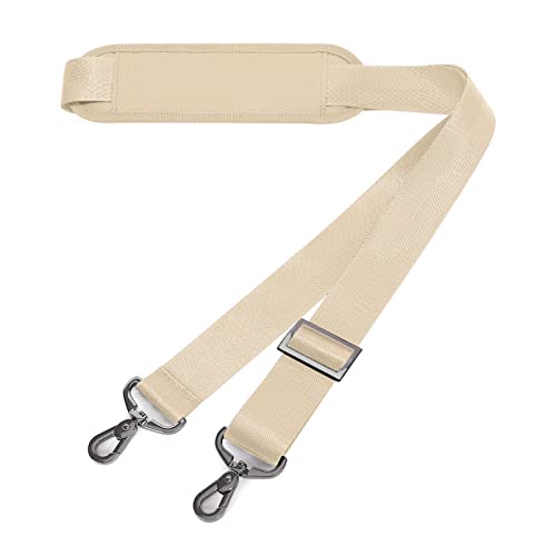 MOSISO 56 inch Shoulder Strap, Adjustable Thick Soft Universal Replacement Non-Slip Fit Padded with Metal Swivel Hooks for Laptop Shoulder Bag/Laptop Messenger Bag/Crossbody Bag, Khaki - color: Khaki