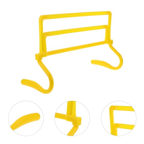 Happyyami Adjustable Height Soccer Agility Training Hurdles, Foldable Yellow Durable Speed Hurdles with Detachable Frame for Football and Athlete Footwork Drills