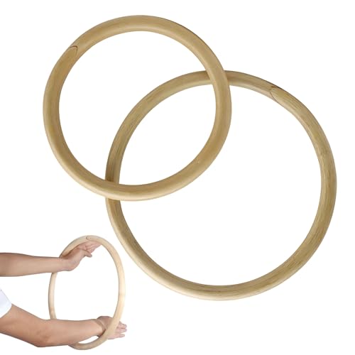 ZooBoo Wing Chun Rattan Rings 2-Pack–9"+11" Traditional Kung Fu Training Rings for Martial Arts Practice, Arm Positioning, Strength Conditioning