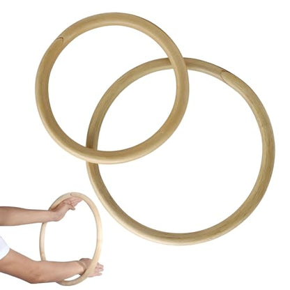ZooBoo Wing Chun Rattan Rings 2-Pack–9"+11" Traditional Kung Fu Training Rings for Martial Arts Practice, Arm Positioning, Strength Conditioning