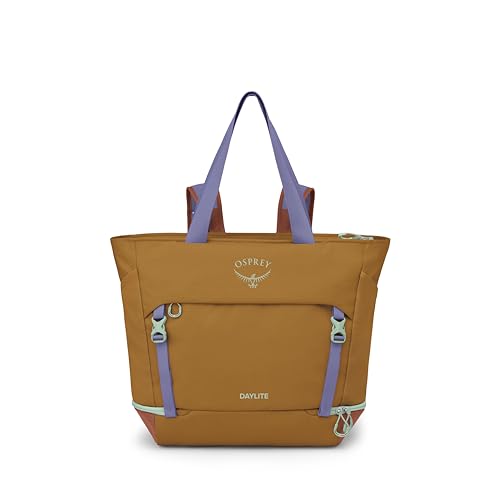 Osprey Daylite Large Tote Weekend Pack - Shoulder or Backpack Carry with Laptop Sleeve & Shoe Compartment, Barley Brown/Multi - color: Barley Brown Multi