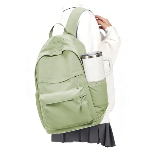 VECAVE School Backpack Green College High School Bags backpack for Boys Girls Teens Waterproof Bookbag Casual Lightweight Travel Rucksack Daypack Backpacks for Men Women - color: A2-green