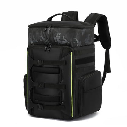 Drone Backpack 50L Professional for DJI FPV/Mavic/Air, Water Resistant Travel Backpack with 16" Laptop Compartment, Large Skateboard Backpack Carry on Backpack Airplane Approved Black Green - color: Black Green