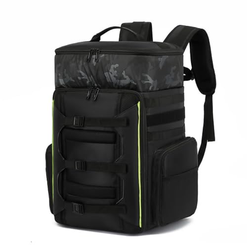 Drone Backpack 50L Professional for DJI FPV/Mavic/Air, Water Resistant Travel Backpack with 16" Laptop Compartment, Large Skateboard Backpack Carry on Backpack Airplane Approved Black Green - color: Black Green