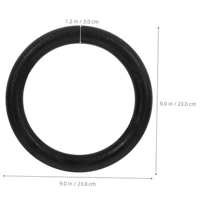 STOBOK 2PCS Gymnastic Rings with Adjustable Straps Replacement Fitness Rings for Outdoor Strength and Bodyweight Training Cross Training Workouts Black