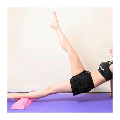 30-45cm Half Round EVA Massage Foam Roller Yoga Pilates Fitness Equipment Balance Pad Yoga Blocks With Massage Floating Point - color: E