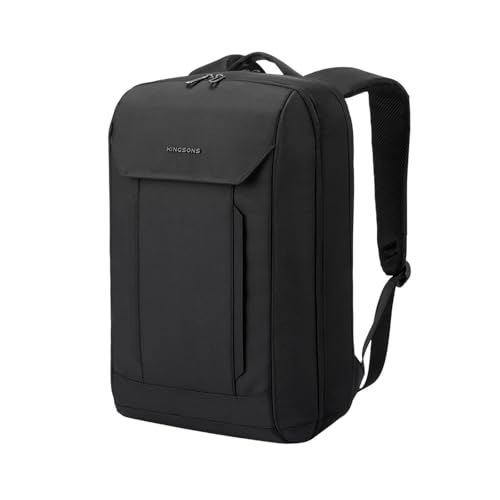 Kingsons 15.6 Inch Laptop Compartment Backpack for Men,Waterproof Slim Durable Business Backpack for Work，Travel (KS25054-Black-US-1) - color: Ks25054-black-us-1