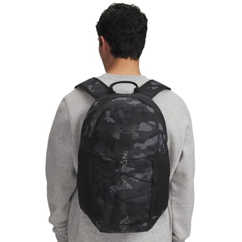 Under Armour Unisex Hustle Sport 6.0 Backpack, (002) Black/Metallic Black, One Size Fits Most - color: (002) Black / Black / Metallic Black, size: One Size Fits Most