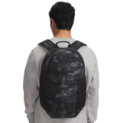 Under Armour Unisex Hustle Sport 6.0 Backpack, (002) Black/Metallic Black, One Size Fits Most - color: (002) Black / Black / Metallic Black, size: One Size Fits Most