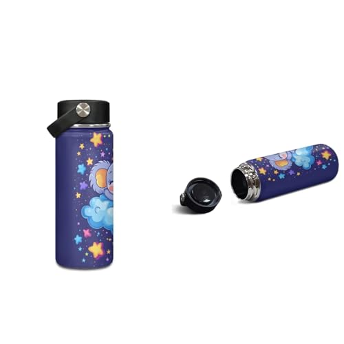 ZOUTAIRONG Boys Girls School Bags Insulated Water Bottle for Hot & Cold Drinks, Cartoon Koala Print Trendy Casual Backpack with Side Pockets - color: Cartoon Koala